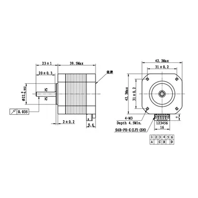 1.5A 42 Stepper Motor
