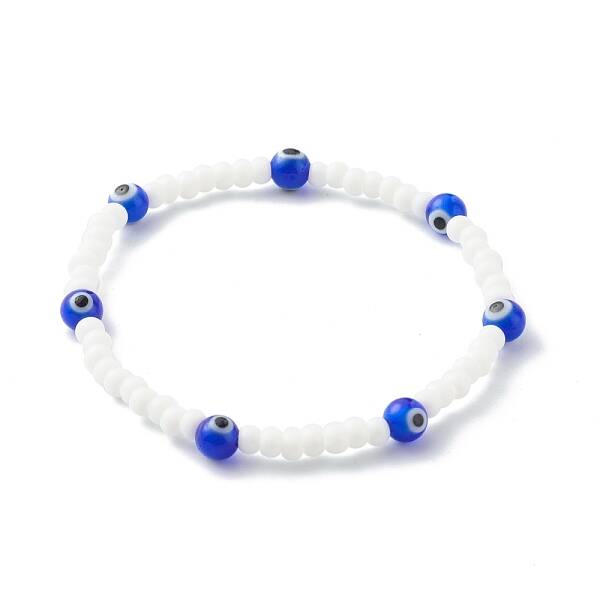 Glass Beads & Handmade Lampwork Beads Stretch Bracelets for Kid
