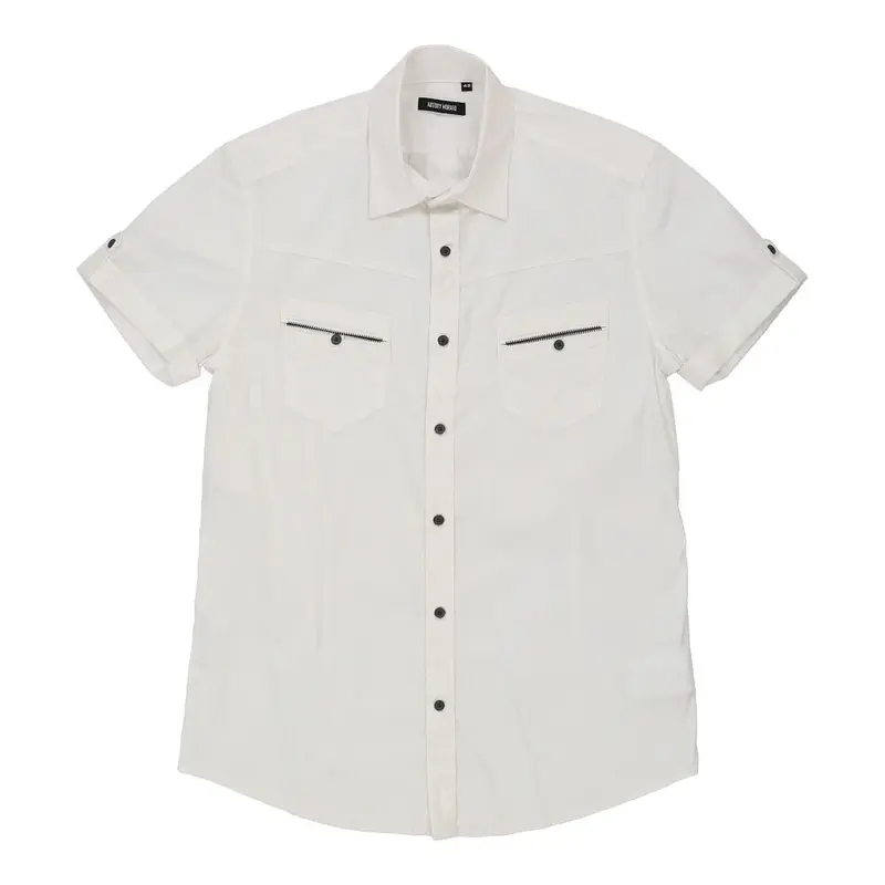 Antony Morato Short Sleeve Shirt - Large White Cotton