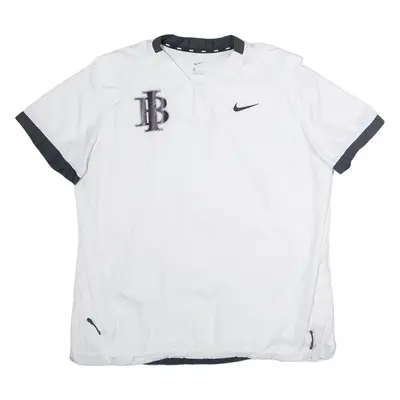 NIKE IB Golf Mens Jersey White Button Neck XL