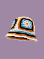 Women's Street Trend Colorblock Floral Print Fashion Matching Hat, Casual Trendy Knitted Stylish Hat, Handcrafted Cap, Knit H...