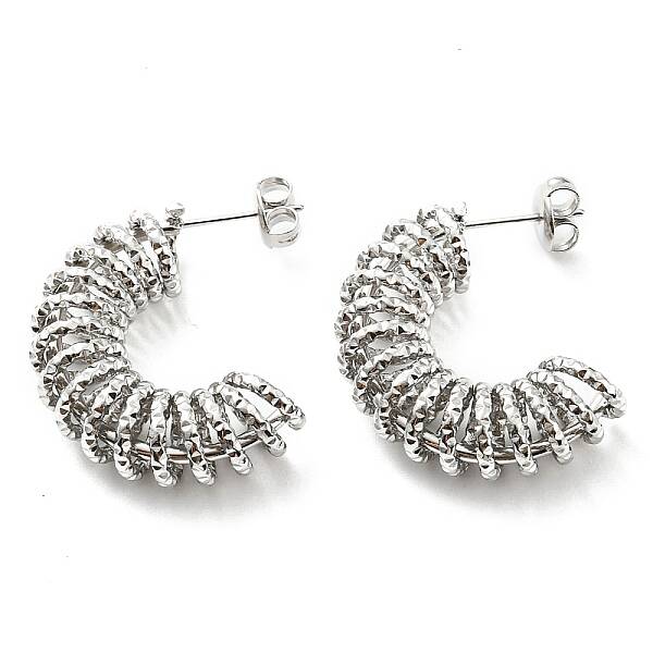 Non-Tarnish 304 Stainless Steel Spiral Stud Earrings