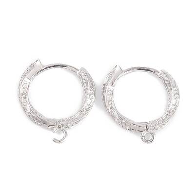 Rack Plating Brass Hoop Earring Findings