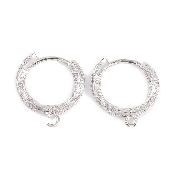 Rack Plating Brass Hoop Earring Findings