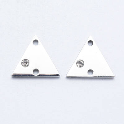316 Surgical Stainless Steel Micro Pave Cubic Zirconia Links connectors