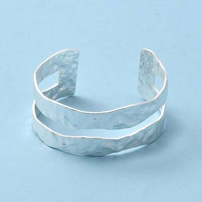 Rack Plating Brass Open Cuff Bangle for Women