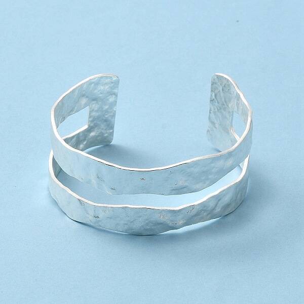 Rack Plating Brass Open Cuff Bangle for Women
