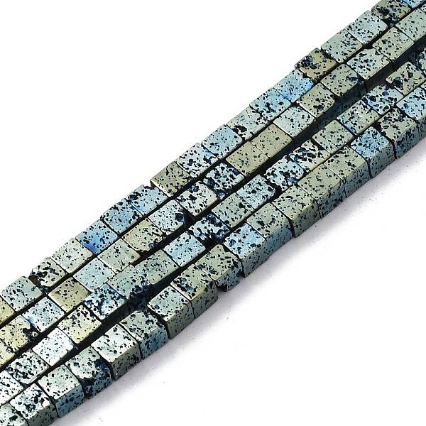 Electroplated Natural Lava Rock Beads Strands