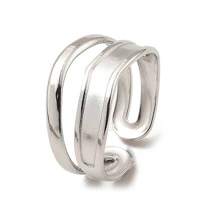 Non-Tarnish 304 Stainless Steel Open Cuff Rings