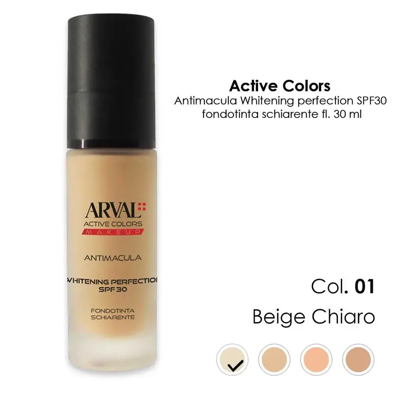 ARVAL antimacula - Whitening Perfection SPF30 n. 01 - light beige brightening foundation fl 30ml