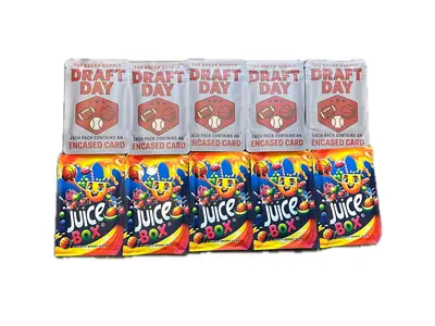 Juice Box Draft Day 5 JB 5 CTH PYP + Panini Sports Trading Card Pack - Includes 10 Cards with Graded and Raw Options