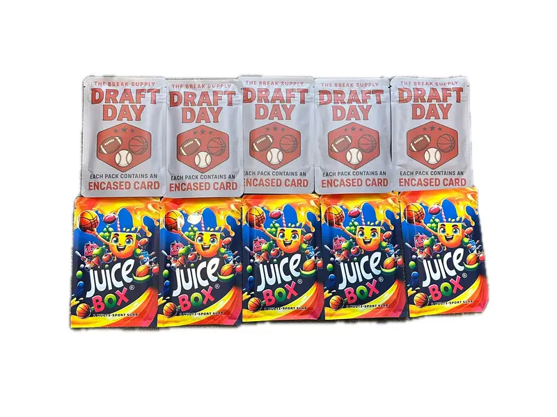 Juice Box Draft Day 5 JB 5 CTH PYP + Panini Sports Trading Card Pack - Includes 10 Cards with Graded and Raw Options