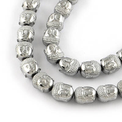 Electroplated Non-magnetic Synthetic Hematite Beads Strands