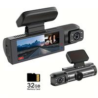 1080P Dual Recording Car DVR Camera with 32GB Card, Dashboard Cam with 3.16\