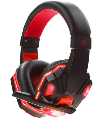 Luminous Gaming Headset with Rotatable Omnidirectional Mic & 3D Surround Sound