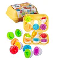 Random Color Egg Design Shape Sorter Blocks Toy, 1 Box Shape Recognition Classification Skill Learning Toy, Educational Trav...