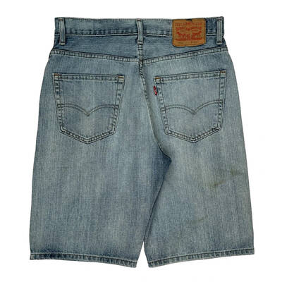 569 Levis Denim Shorts - 32W 12L Light Wash Denim