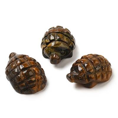 Natural Tiger Eye Carved Hedgehog Statues Ornament