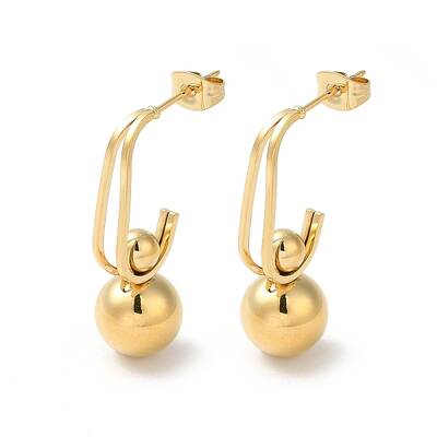 304 Stainless Steel Dangle Stud Earrings
