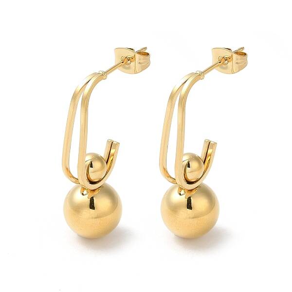 304 Stainless Steel Dangle Stud Earrings