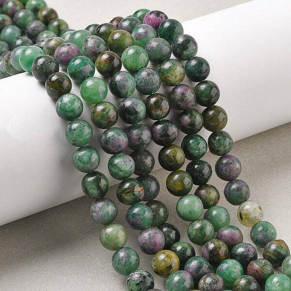 Natural Ruby in Zoisite Beads Strands