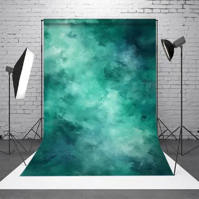 Mystical Blue And Green Transition Abstract Backdrop - Aperturee