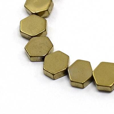 Electroplate Non-magnetic Synthetic Hematite Bead Strands