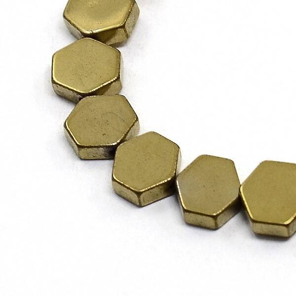 Electroplate Non-magnetic Synthetic Hematite Bead Strands