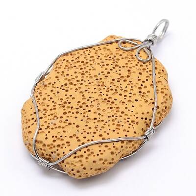 Nuggets Synthetic Lava Rock Big Pendants