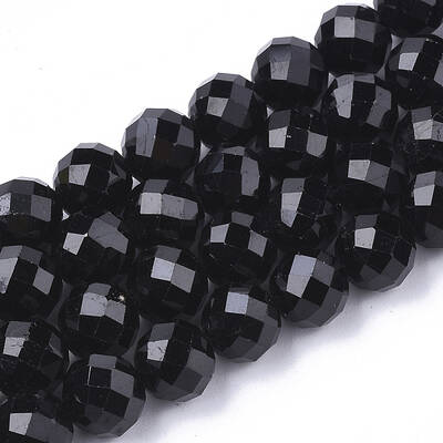 Natural Black Tourmaline Beads Strands