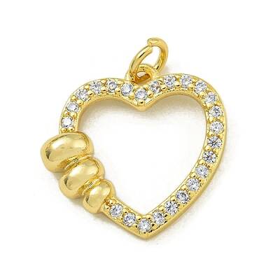 Rack Plating Brass Pave Cubic Zirconia Pendants