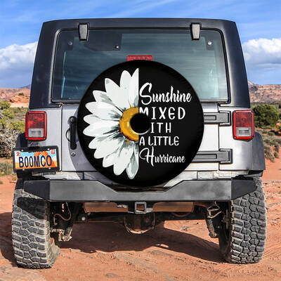 Sunshine Mixed With A Little Hurricane Gift Spare Tire Covers