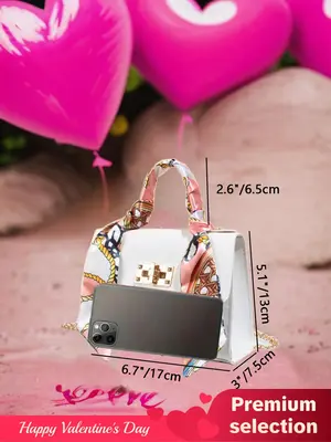 Women's Fashionable Plain Color Pu Leather Satchel with Scarf Decor, Casual Versatile Handbag, All-match Shoulder Bag for Dai...