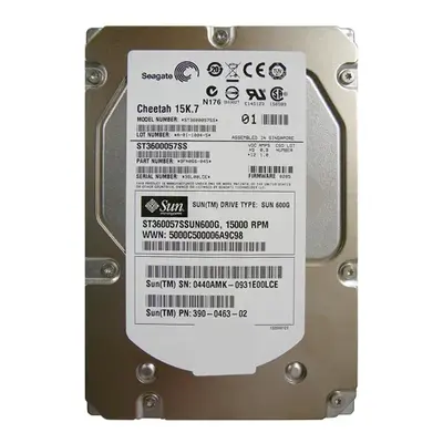 390-0463 Sun 600GB 6Gb/s SAS 15000 3.5-inch 16MB Hard Drive