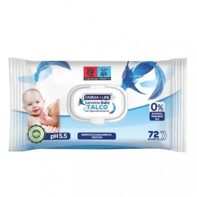 Farmaline Baby Talc Wipes 72 pcs