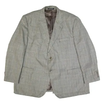 LAUREN RALPH LAUREN Mens Blazer Jacket Beige Wool Check 2XL