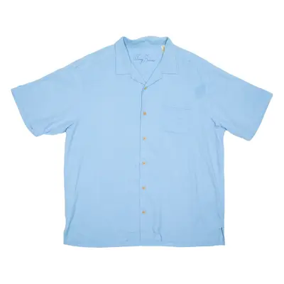 TOMMY BAHAMA Mens Plain Shirt Blue XL