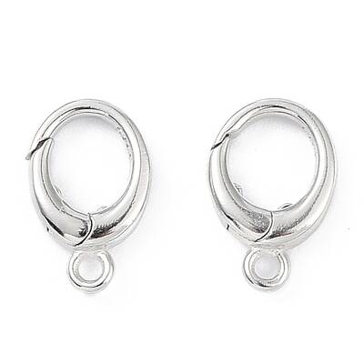 Anti-Tarnish Rhodium Plated 925 Sterling Silver Spring Gate Rings