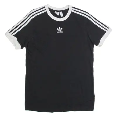 ADIDAS Womens T-Shirt Black UK 8