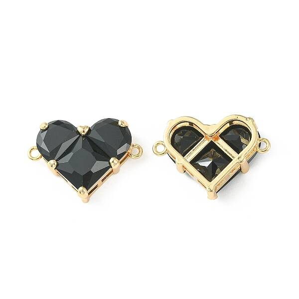 Brass Pave Cubic Zirconia Connector Charms