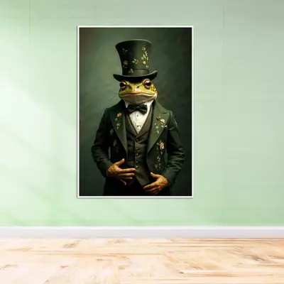 A Froggy Formal - A Whimsical Wall Art