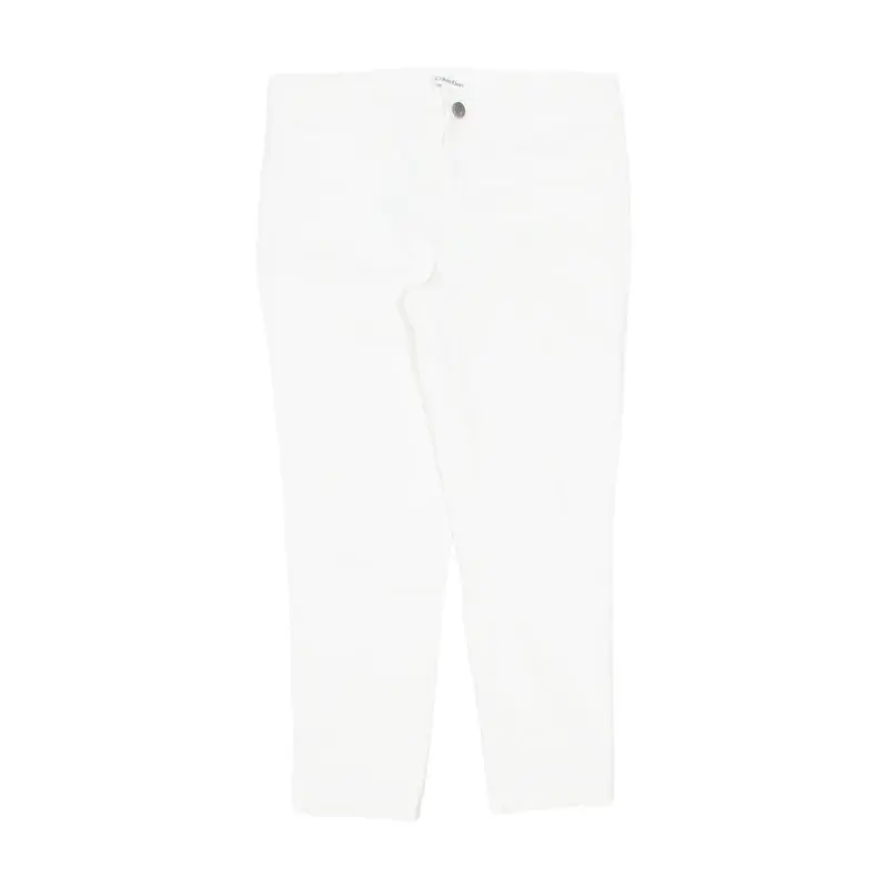 CALVIN KLEIN 3/4 Trousers Cream Slim Skinny Womens W30 L24