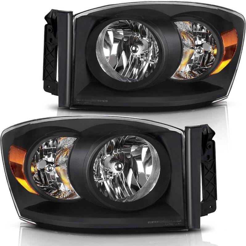 YITAMOTOR® Headlight Assembly Compatible with 2006-2008 Dodge Ram 1500/06-09 Dodge Ram 2500 3500 Pickup Replacement Headlamp...
