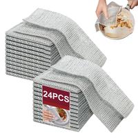 24 Counts Dishwashing Rags,Multipurpose Non-Scratch Wire Dishcloths for Wet and Dry Use, Reusable Wire Cleaning Cloths for Ki...