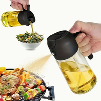 2 in 1 olive oil dispenser for Cooking, Grilling & Baking Bottle Kitchen Utensils Multicolor