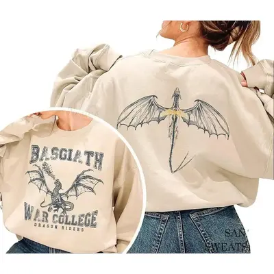 Fourth Wing Double-Sided Sweater, Basgiath War College Sweatshirt, Fourth Wing Shirt, Dragon Rider Shirt, Bookish Shirt, The ...