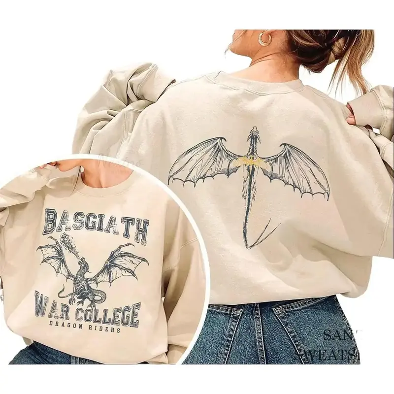 Fourth Wing Double-Sided Sweater, Basgiath War College Sweatshirt, Fourth Wing Shirt, Dragon Rider Shirt, Bookish Shirt, The ...