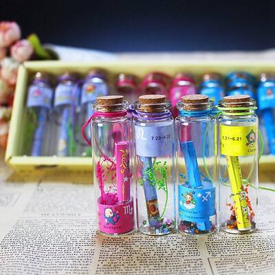 Glass Wishing Bottle Pendant Decoration