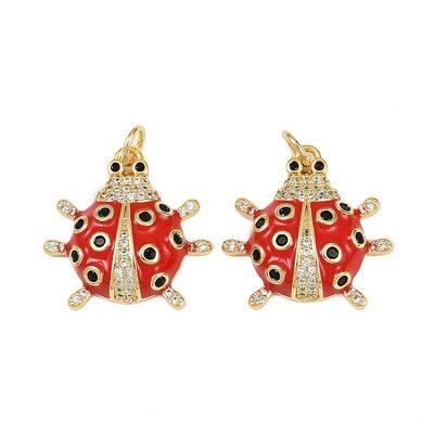 Brass Micro Pave Cubic Zirconia Pendants
