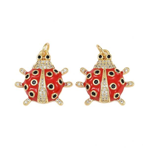 Brass Micro Pave Cubic Zirconia Pendants